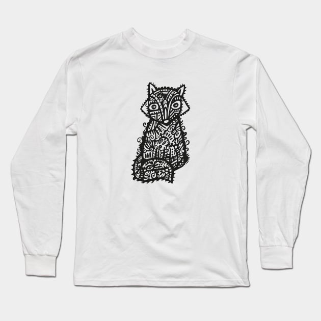 Fox - whimsical illustration by Rene Dauphine Long Sleeve T-Shirt by Siren Seventy One